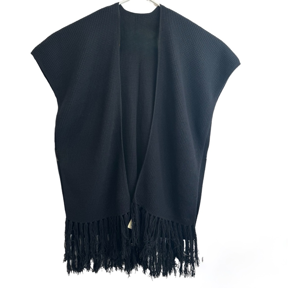 Lauren by Ralph Lauren - Wool Fringe Shawl Poncho NWT